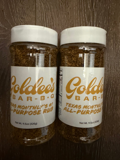 Goldee’s Bar-B-Q All-Purpose Rub – 11.5 oz | Texas Monthly’s #1 All-Purpose BBQ Rub | Authentic Texas Barbecue Seasoning. 2 pack bundle.